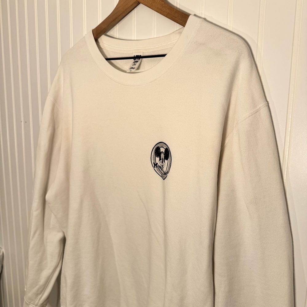 Disney X Uniqlo X Joshua Vides Women’s Mickey Mouse Club White Crewneck Size XL - Picture 6 of 13